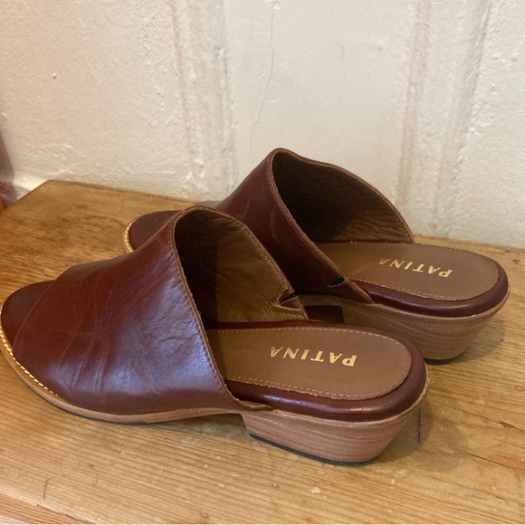 Portland Leather Patina Open Toe Mules, size 7 - Picture 5 of 5